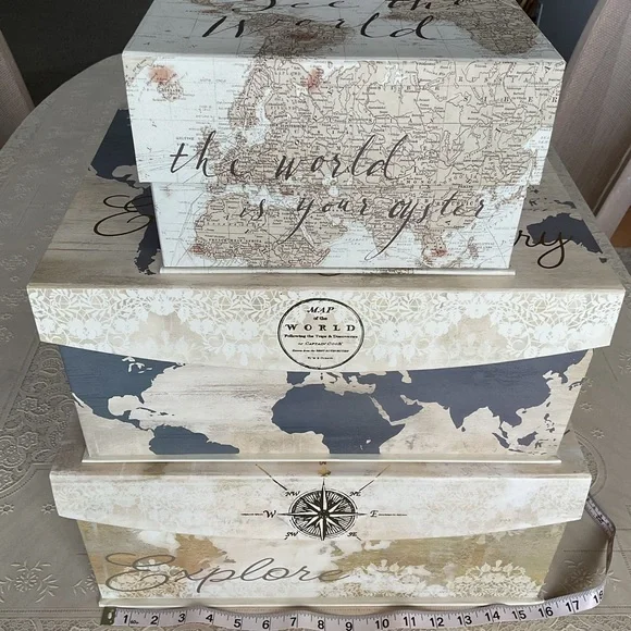 3 Storage Boxes World Design Nesting Storage & Organization
